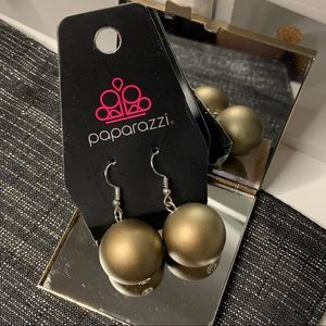 6/$20 Paparazzi Accessories Frosted Bold Chunky Gold Ball Earrings New
